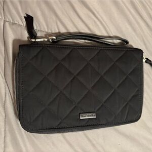 Vera Bradley Black Quilted Wristlet